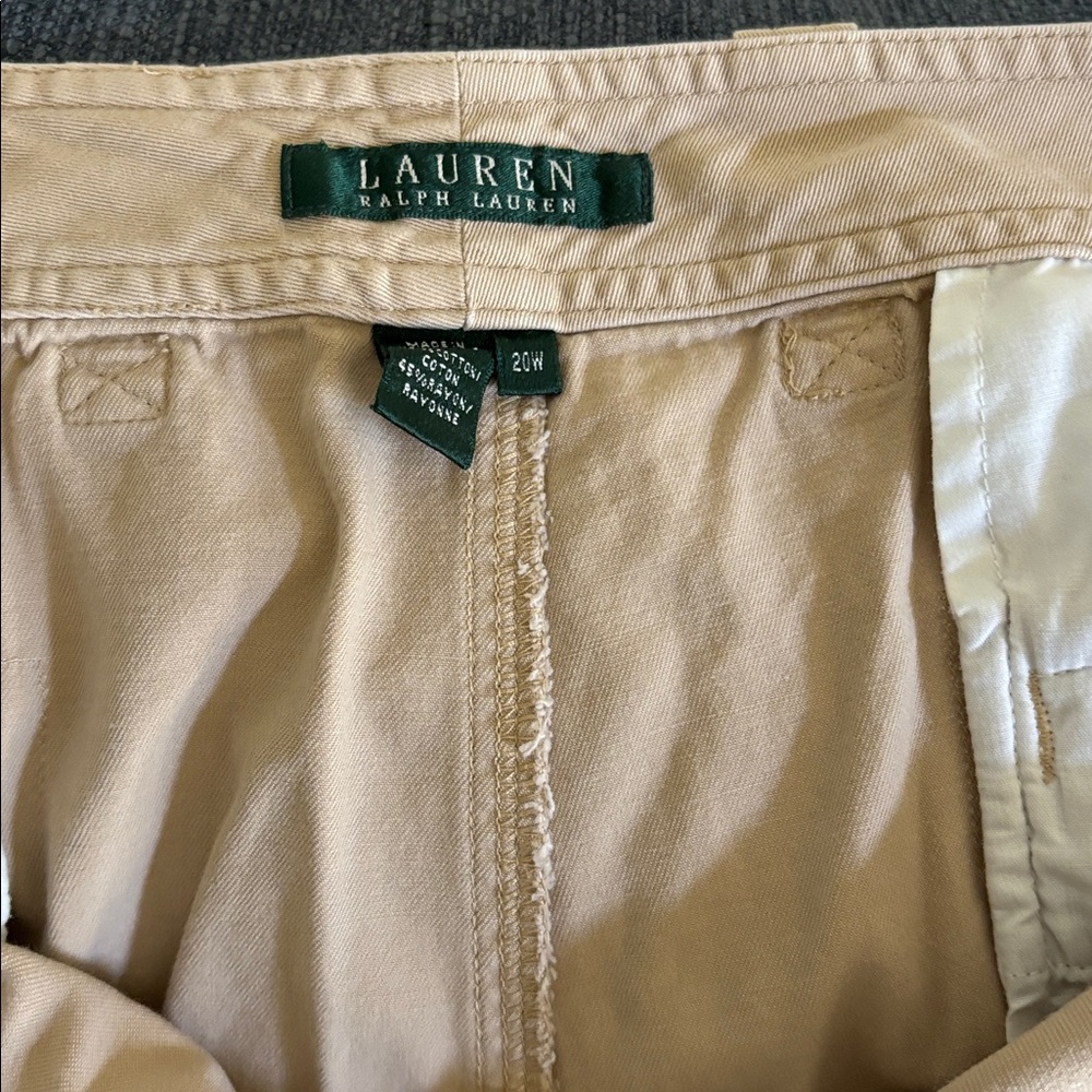 Lauren Ralph Lauren Tan Cargo Shorts US Plus Size‎ 20W